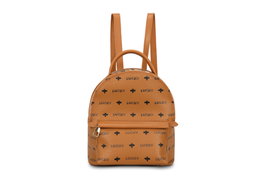 Lucky Bees Mochila de Piel de Polivinilo - Tostado